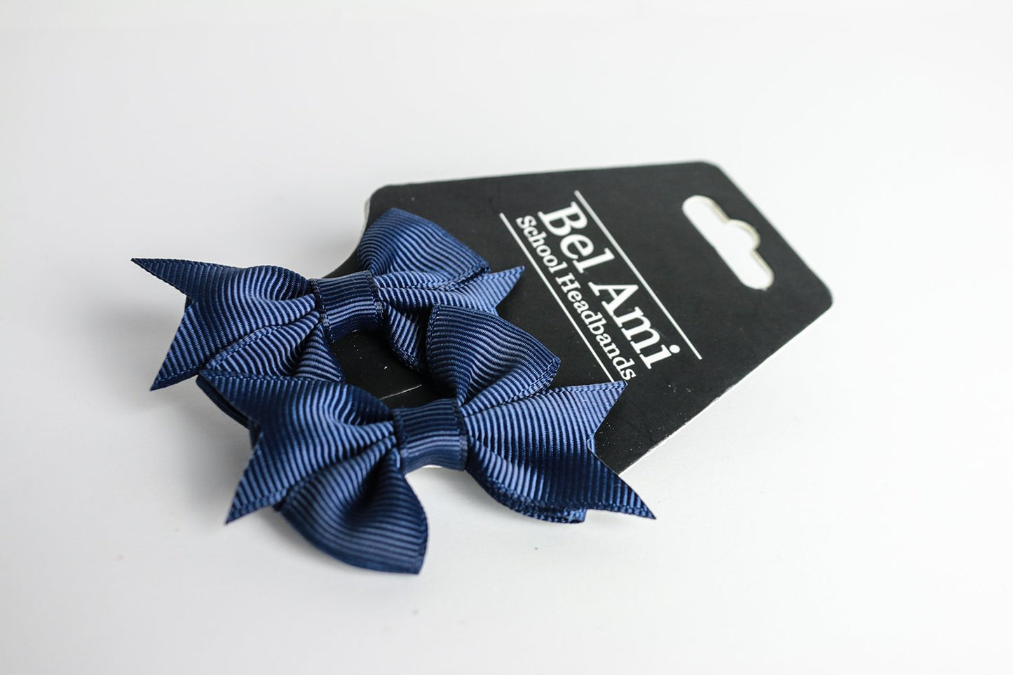 Petite Navy Bow Clip Set