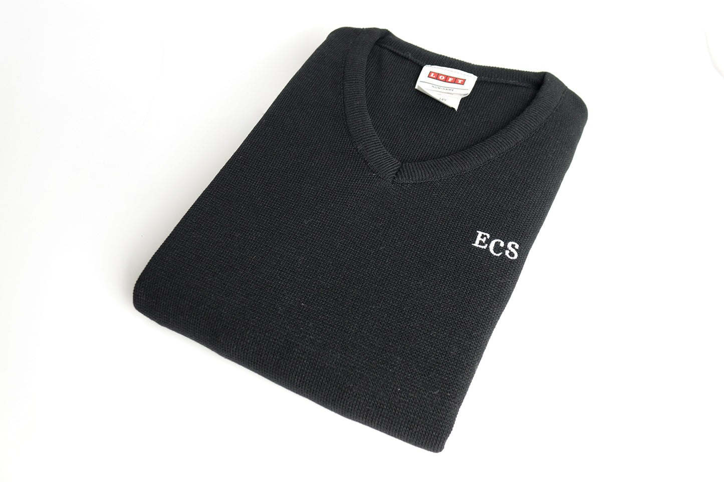 Black V-Neck Pullover