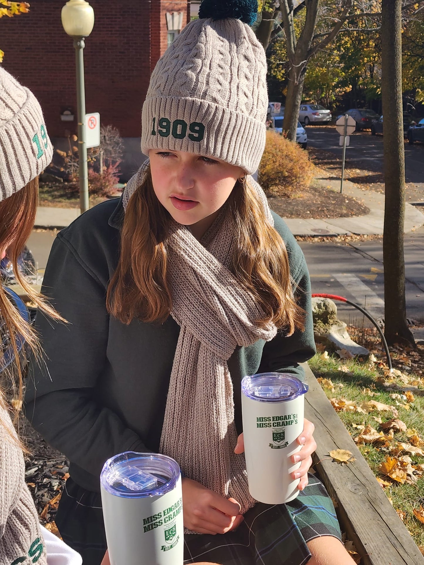 ECS Pom-Pom Tuque and Scarf Set