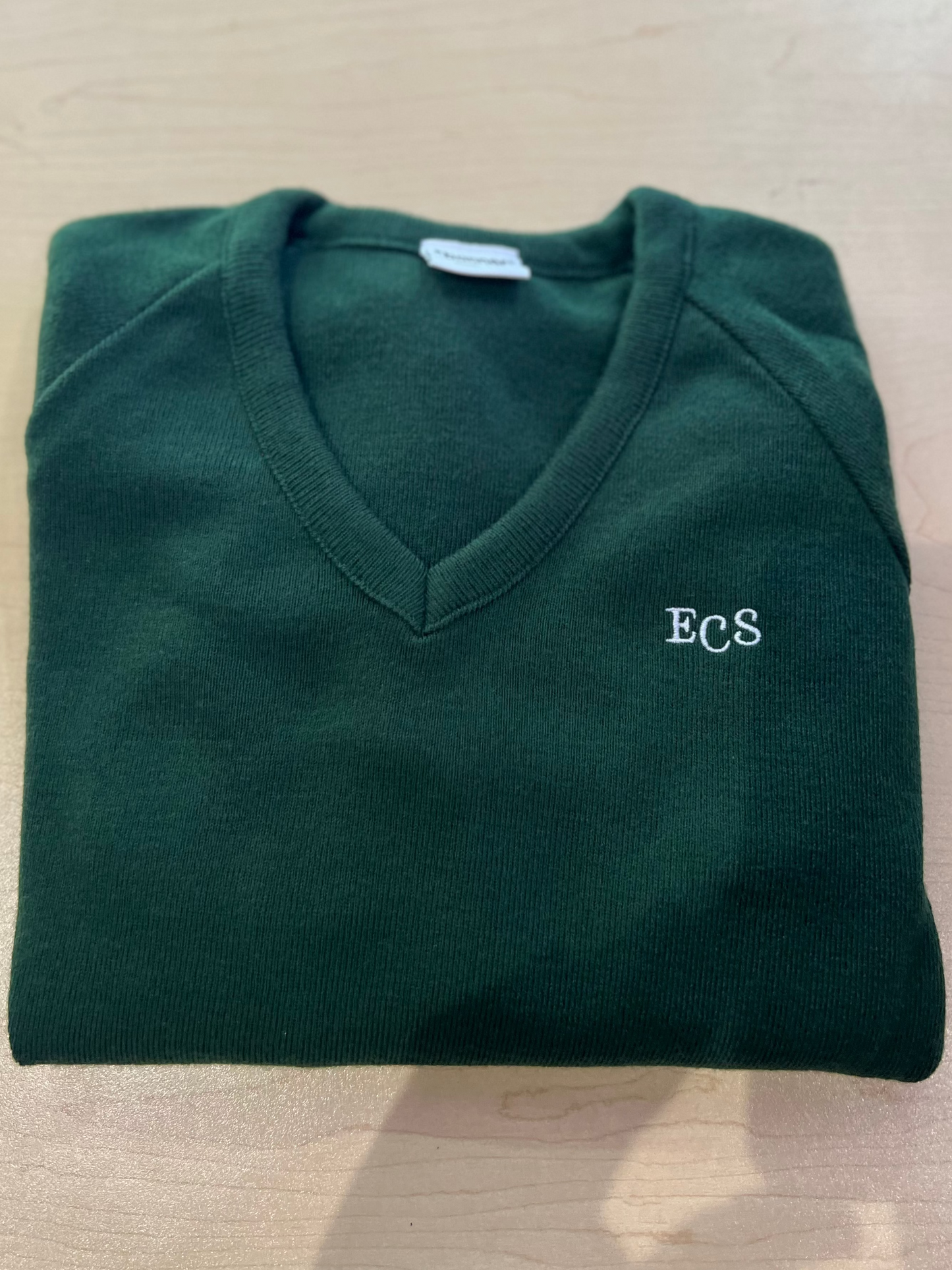 Green V-Neck Pullover