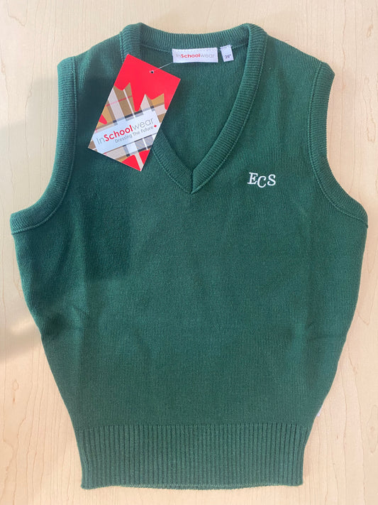 Green V-Neck Vest (Middle and Senior School)